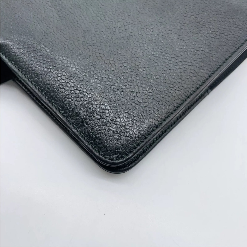 CHANEL Black Leather Black Deca Coco Agenda MM + Box + Gift Bag - Picture 11 of 16